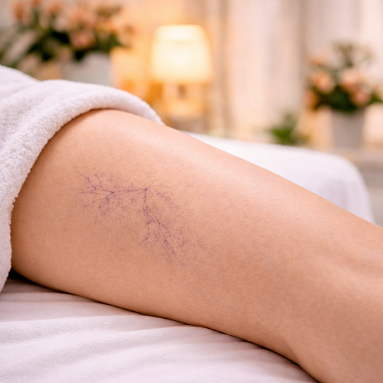 Сосудистые звездочки на ногах и лице – не приговор! 